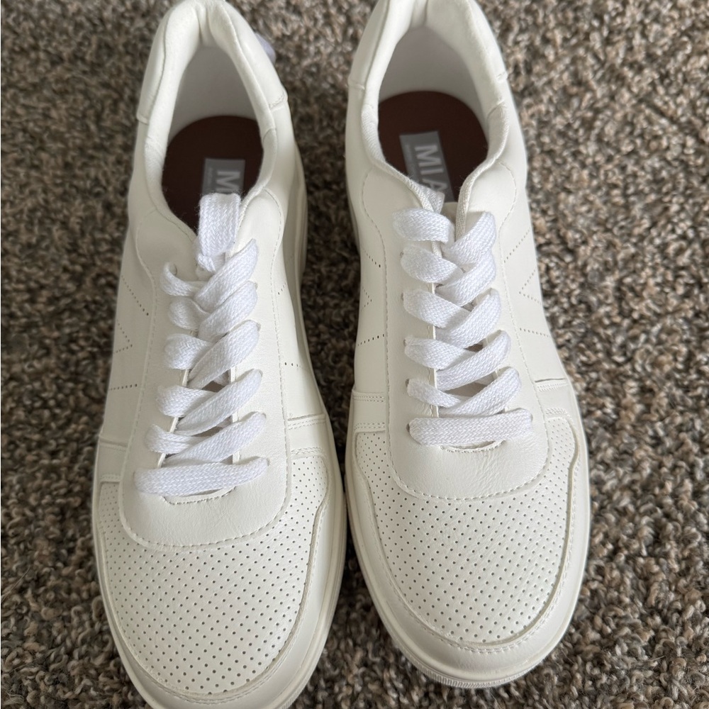MIA White Sneakers Minimalist Design Perforated